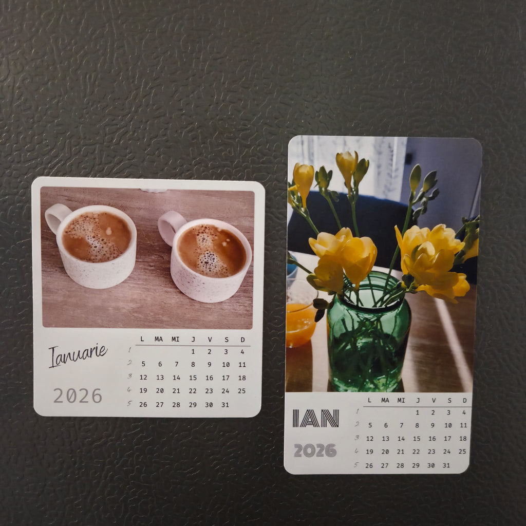 Calendar magnetic personalizat cu 12 poze