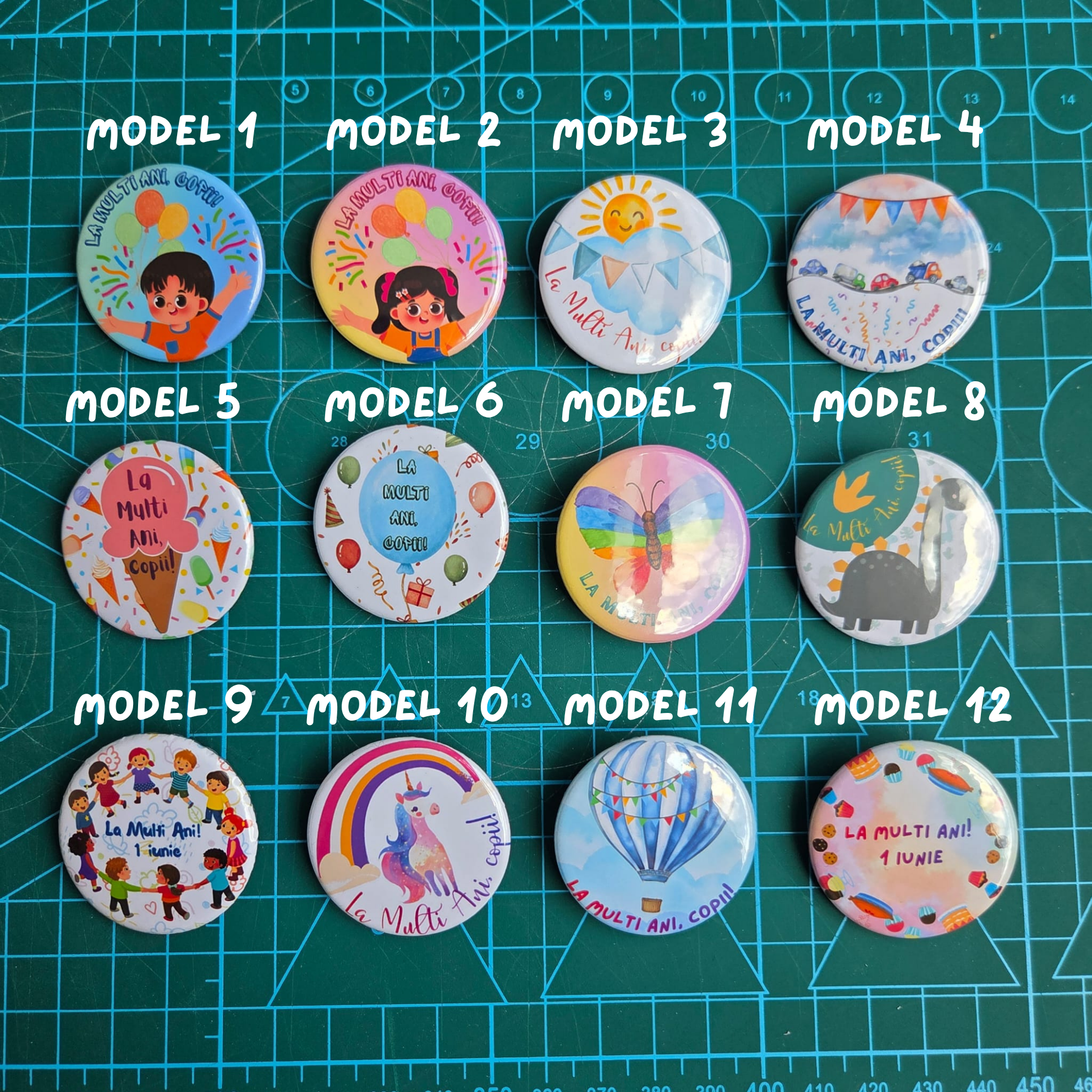 Insigna 38 mm – Colectia speciala de 1 Iunie, Ziua Copilului (12 modele)